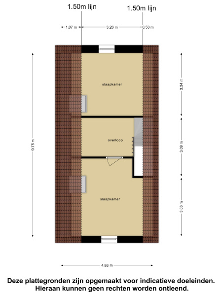 Plattegrond tweede verdieping