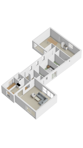 Plattegrond gelijkvloers 3d