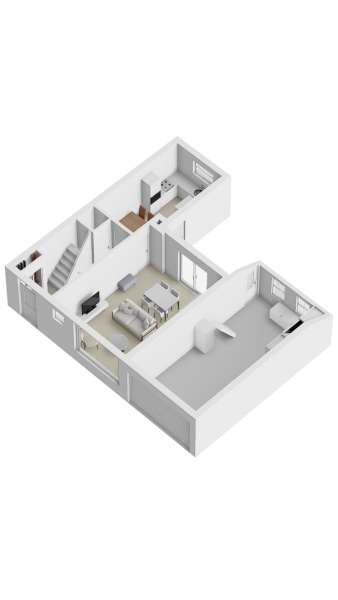 Plattegrond gelijkvloers 3d