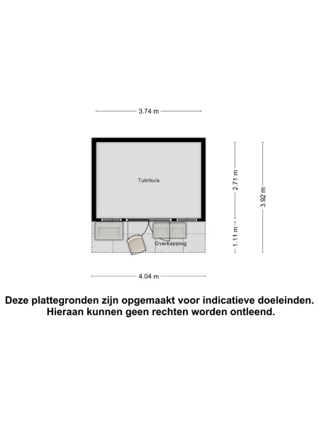 Plattegrond tuinhuis